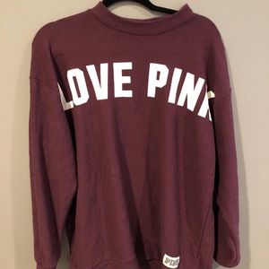 Maroon PINK Crewneck